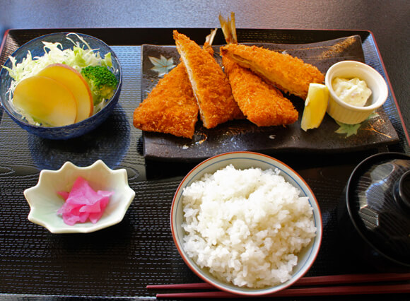 あじフライ定食 